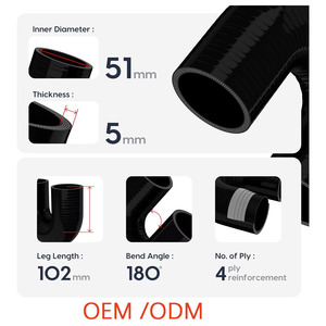 Tuyau <span class=keywords><strong>de</strong></span> moteur résistant aux hautes/basses températures, tuyau d'admission turbocompressé, résistance au vieillissement, tuyau en silicone à 45/90/135/180 degrés - Product Image 6