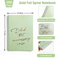 Carnet à spirale premium doré ligné 216x153mm, reliure spirale, papeterie pour l'école et le bureau en Malaisie