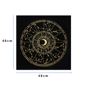 Nappe <span class=keywords><strong>de</strong></span> Tarot Personnalisable, Tapis <span class=keywords><strong>de</strong></span> Divination à Motifs Zodiaques pour l'Expédition <span class=keywords><strong>de</strong></span> <span class=keywords><strong>Cartes</strong></span> <span class=keywords><strong>de</strong></span> Tarot et les Rituels, <span class=keywords><strong>Jeu</strong></span> <span class=keywords><strong>de</strong></span> Tarot - Product Image 4