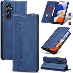 Cuir Hommes Femmes Flip Wallet Mobile Phone Cases pour Samsung <span class=keywords><strong>Galaxy</strong></span> A14 A24 <span class=keywords><strong>A34</strong></span> A54 4G <span class=keywords><strong>5G</strong></span> Card Slots Kickstand Back Cover - Product Image 1