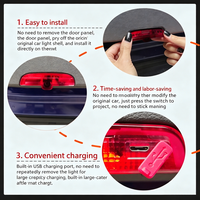 Projecteur de logo USB pour porte de voiture, lampe d'ambiance, remplacement pour Trumpchi GS8 ES9, accessoires de modification et de mise à niveau