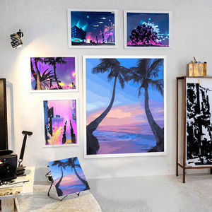 20x20ซม. แอบสแตรกต์อะคริลิคสไตล์เกาหลีทรงกลมพิมพ์ลายเพชรผู้ถือดอกกุหลาบ <span class=keywords><strong>sunloop</strong></span> DIY - Product Image 3