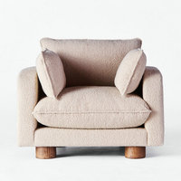 Fauteuil Moderne Élégant Grand Format en Tissu Imprimé Zèbre avec Dossier Croisé, Chaise Simple en Bois pour Salon, Chambre et Hôtel