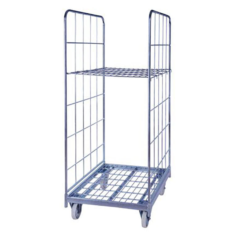 2-сторонний Матрешка цинка Складная проволочная сетчатая предварительно рулонный контейнер каркас тележки
