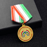 Badge commémoratif personnalisé de fournisseur chinois, médaille d'honneur, médaille à ruban court