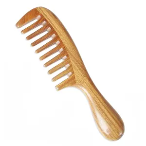 Nhà Máy Sản Xuất Chuyên Nghiệp Đánh Bóng Hình Dạng Mặt Trăng Túi Rộng Và Tốt Răng Sandal Gỗ Combs