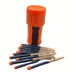 Cerillas de Seguridad de 50 mm de Largo, Resistentes al Agua y al Viento, para Exteriores, Emergencias, Supervivencia, Color Naranja, con Logotipo Personalizado - Product Image 1