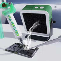 Extracteur de fumée 2UUL Aiolos, ventilateur portable, extraction de fumée, refroidissement, éclairage, mini ventilateur, filtre à charbon, réparation de circuits imprimés de téléphones portables