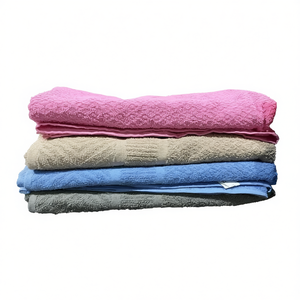 Serviettes de bain complètes en tissu éponge tissé à motif grain d'or assorti, rectangulaires, pour adultes - Product Image 1