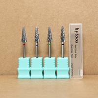 HYTOOS Embouts de ponceuse coniques en carbure de tungstène professionnels pour élimination de l'acrylique et du gel dur, outil de manucure et pédicure