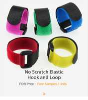 Sangles de serrage robustes à boucles auto-agrippantes avec boucle réglable, sangles de fixation en nylon réutilisables, bande auto-agrippante sécurisée pour l'arrimage