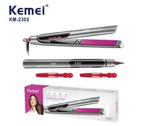 Lisseur électrique professionnel KEMEI KM-2302 pour femmes, avec technologie PTC et ions négatifs, chauffage rapide et réglable, idéal pour la coiffure DIY – Marque européenne
