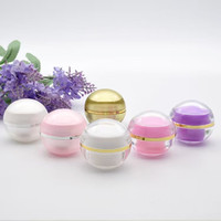 5g10g Unique Double Paroi Pots De Crème Or Blanc Acrylique Emballage Cosmétique pour Boule Forme Échantillon Sac Pot pour Rouge À Lèvres Eye