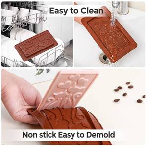 Moule à chocolat en silicone antiadhésif sans BPA en forme de chat LFGB Platinum de la fabrique MUYULINS pour la Saint-Valentin - Product Image 2