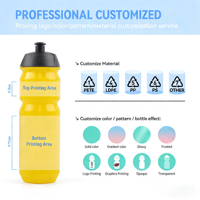 Bouteille de sport souple à compression pour vélo, sans BPA, personnalisable avec logo, 800 ml, légère et anti-fuite, pour activités de plein air