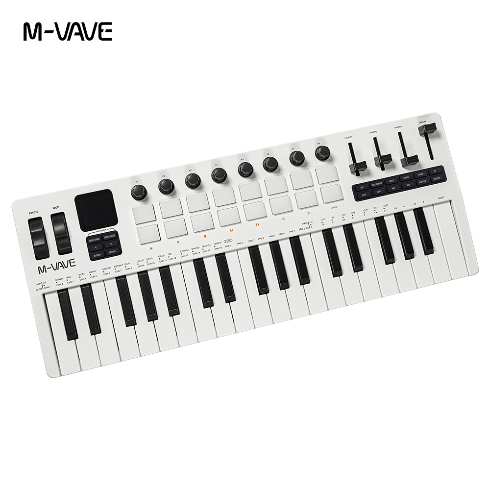 M-Vave SMK-37 PRO ミニMIDIキーボード 37鍵 ベロシティセンシティブ