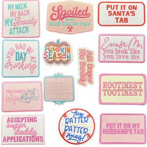 للبيع بالجملة رقعات تطريز بقبعة ضغط حراري بشعار مخصص راعية البقر مكواة على رقعة لملابس قبعة سائقي الشاحنات - Product Image 4