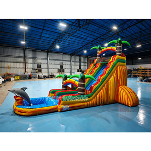 Toboggan aquatique gonflable commercial géant sur le thème de l'évasion pour adultes et enfants, avec coutures renforcées - Product Image 4