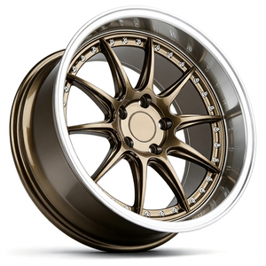 Cerchio in Lega di Alluminio Personalizzato 18x8.5 Offset <span class=keywords><strong>35</strong></span>, Schema Foratura 5x114.3, Mozzo 73.1mm, Bronzo Lavorato, Design Multirazze - Product Image 1