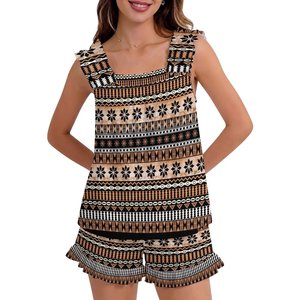 Conjuntos de Sutiã e Pijama Femininos Polinésios Personalizados, Secagem Rápida, Sem Mangas, Tamanho XL, Fácil de Vestir/Despir, Sexy, Macio e Amigável à Pele - Product Image 1