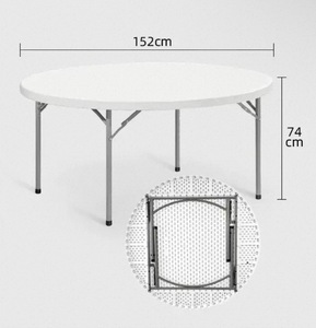 Groothandel 5 FT ronde tafel, niet-opklapbaar, weerbestendig, geschikt voor thuis- en winkelgebruik - Product Image 2