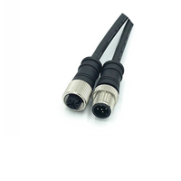 Connecteur d'Aviation M8 DIN Mâle-Femelle avec Placage Or Cuivre Étanche pour Utilisation Automobile