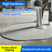 Peinture liquide autolissante pour sols en résine époxy avec sable coloré, version OEM personnalisée pour garages et parkings