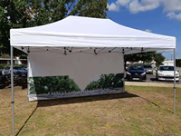 Individuell Bedruckter 10x10 Aluminium-Rahmen Faltbarer Pavillon Wasserdicht Feuerfest Anpassbare Farbe Pop-Up-Zelt für Außenbereich und Messen