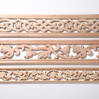 Moulure décorative sculptée en hêtre allemand de style européen, motif ajouré antique, pour bordure de plafond et mur de fond