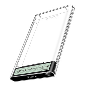 SHUOLE tipo trasparente C SSD custodia custodia per <span class=keywords><strong>Hard</strong></span> <span class=keywords><strong>Disk</strong></span> adattatore tipo C SATA 2.5 pollici custodia HDD scatola del disco rigido con Display LCD - Product Image 4
