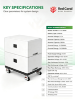 Armoire de stockage de batteries au lithium 14,336 kWh, système d'alimentation et de stockage d'énergie empilable