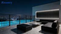 Clôture en métal, clôture de sécurité de jardin, clôture d'intimité, clôture moderne en aluminium pour balcon, sécurité d'intimité, escaliers décoratifs
