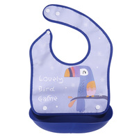 Bol en Silicone réglable pour le cou, bavoir confortable, imperméable, portable personnalisé, pour bébé