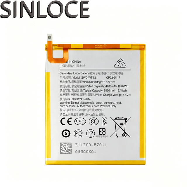 5100mAh for Samsung Original SWD-WT-N8 Tablet Battery for Samsung Galaxy Tab a T295 T290 Genuine Replacement Tablet Battery