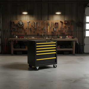 Chariot d'atelier Stanley 26 pouces avec 6 tiroirs, armoire à outils roulante avec panier de rangement pour garage et atelier - Product Image 3
