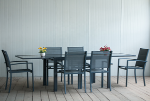 Aluminium <strong>Outdoor</strong> <strong>Extendable</strong> Metal Patio <strong>Dining</strong> <strong>Table</strong> <strong>Outdoor</strong> with Two Layers Symmetrical - Product Image 5