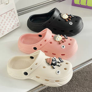 Chanclas de EVA con suela gruesa y orificios, estilo veraniego, a la moda, para parejas, con punta abierta, para hotel, con amortiguación. - Product Image 5