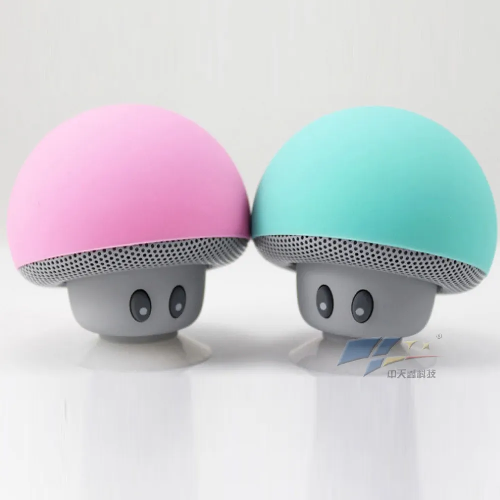 2024 pas cher mignon Portable douche champignons ventouse étanche haut-parleur sans fil téléphone portable voiture Mini haut-parleur