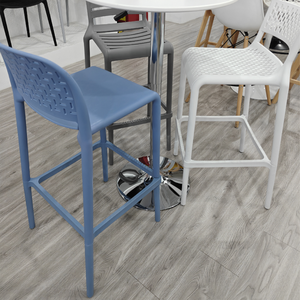 Taburetes de <span class=keywords><strong>Bar</strong></span> apilables de plástico con diseño de cafetería y restaurante de hotel, silla alta de <span class=keywords><strong>bar</strong></span> - Product Image 5