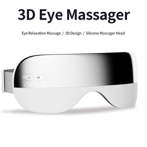 Masajeador de ojos con música de dientes azules Masajeador de Ojos de vibración neumática Compresa caliente Protector de ojos Fábrica al por mayor - Product Image 2