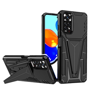 Nouvelle coque de téléphone portable 2 en 1 TPU+PC avec support caché pour RedMI Poco M4 Pro/Poco M3 Note 11T et autres téléphones mobiles - Product Image 1