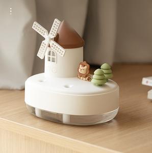Boîte à musique moulin à vent pour chambre de bébé, humidificateur d'air, mini humidificateur à double pulvérisation mignon <span class=keywords><strong>Leo</strong></span>, grand humidificateur à brume - Product Image 6