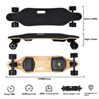 Vente chaude Scooter électrique Source usine quatre roues télécommande planche à roulettes batterie détachable adultes érable