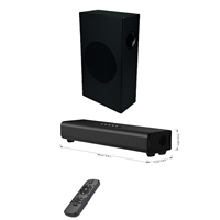 Barre de Son 5.3 avec Haut-Parleur Surround, Subwoofer en Bois à Basses Puissantes, Système Home Cinéma Sans Fil 3D