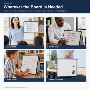 Vente d'usine - Tableau blanc magnétique mural pliable personnalisable, cadre en métal PET, aluminium, acier, MDF, tableau d'écriture effaçable à sec - Product Image 6