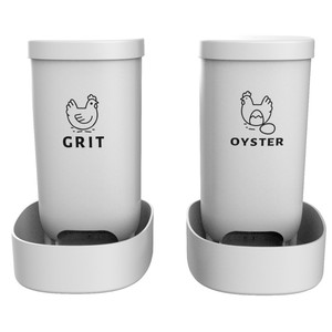 Chicken Grit And Oyster Shell Feeder White Plastic Pan Feeder For Chicken Coop Accessory 20cm Height - Product Image 5