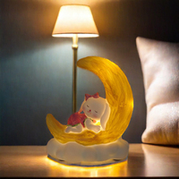 Top Grace Offre Spéciale Kawaii dessin animé lune en forme de veilleuse Anime Kuromi cannelle mignon poupée chevet lampe de bureau