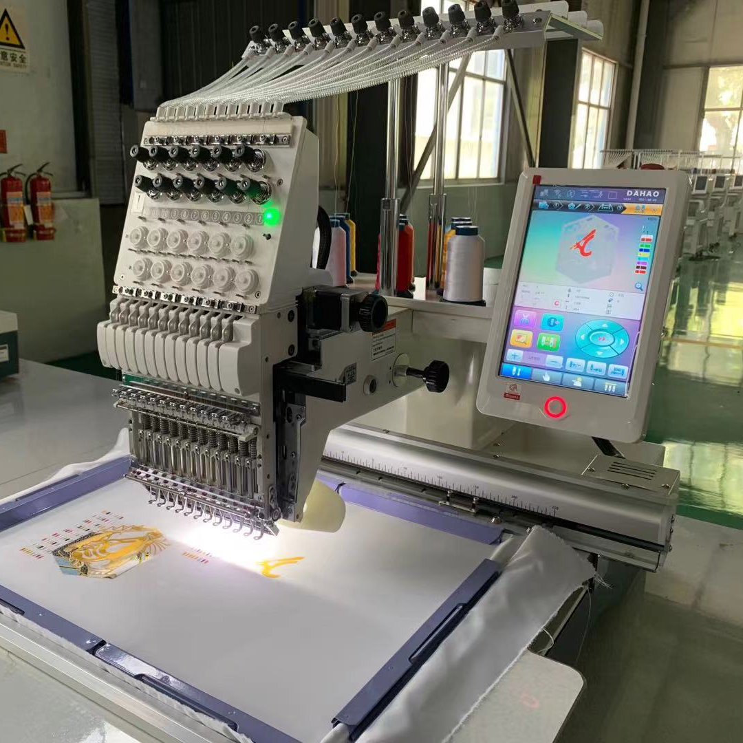 DDP to all countries single Head Embroidery Machine for cap  Tshirt  finished garment  flat embroidery