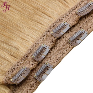 Extensions de cheveux humains à clipser FH de haute qualité, sans couture, double épaisseur, 100% Remy - Product Image 2