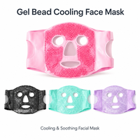 Masque facial réfrigérant doux et ajustable avec billes de glace, réutilisable et écologique